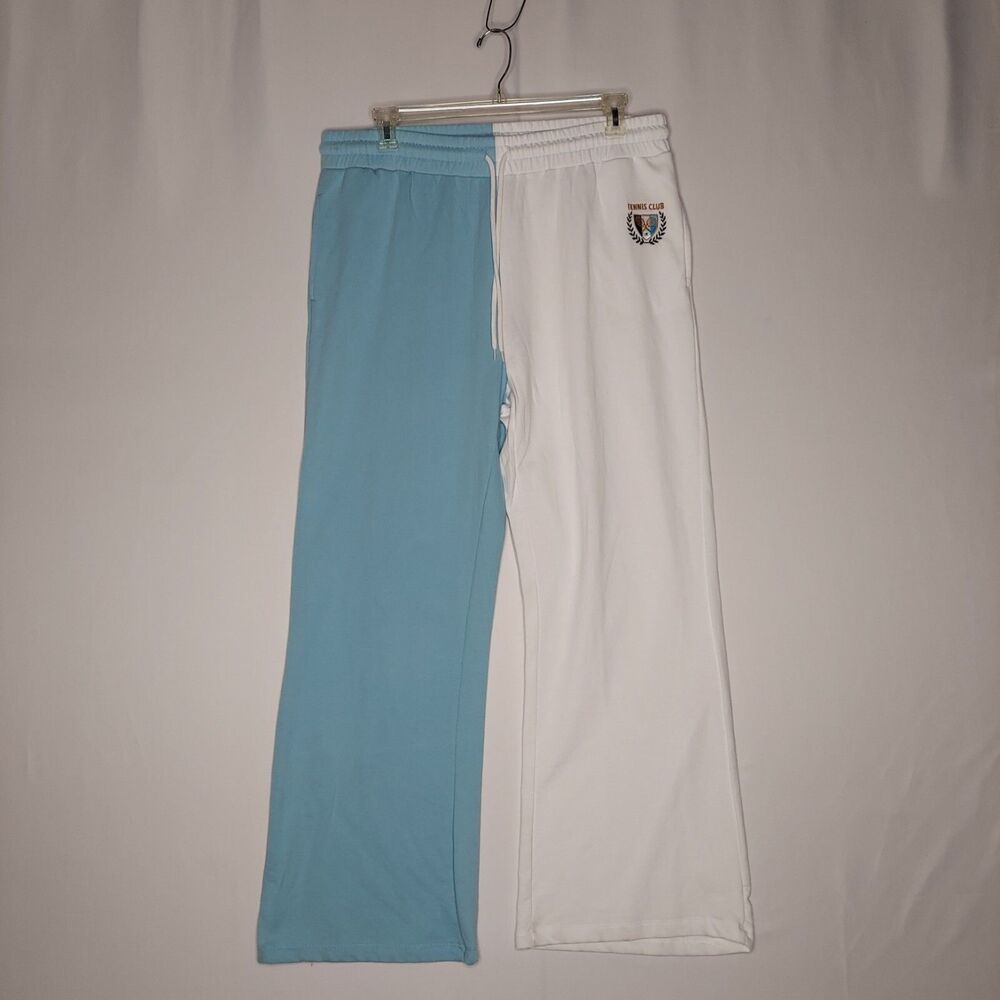 Ultra Flirt Sweatpants Women 2XL Collegiate Color Block Retro Blue White Pocket